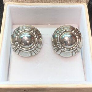 Georg Jensen Denmark Cufflinks Sterling Silver Vtg Antique Danish Jewelry #171